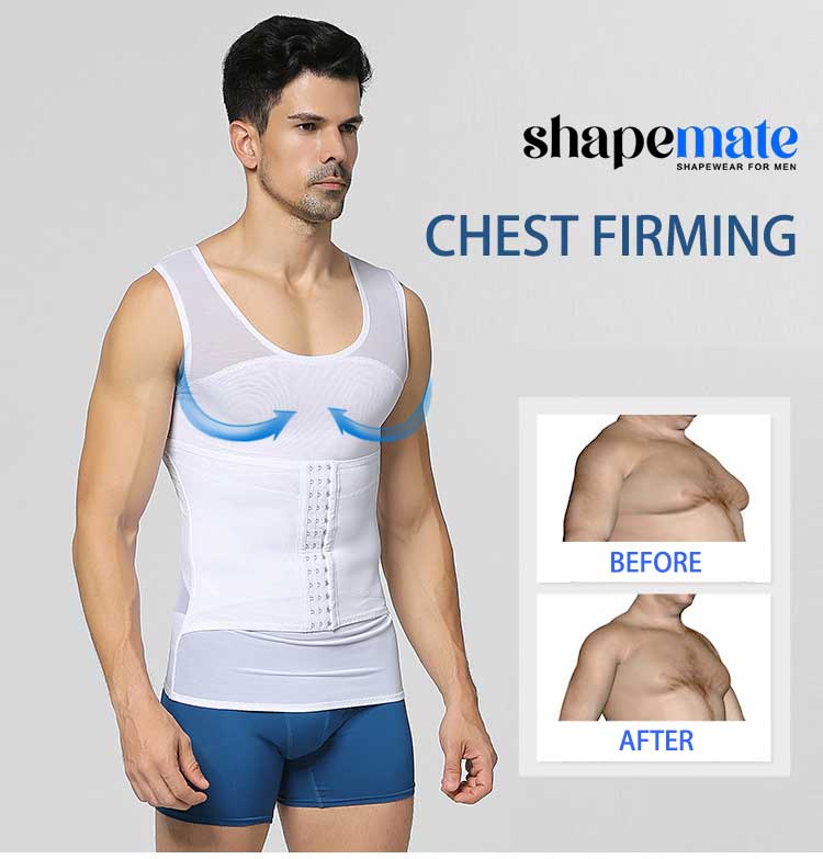 ShapeMate Mens Tummy Flattening Compression T-Shirt - ShapeMate