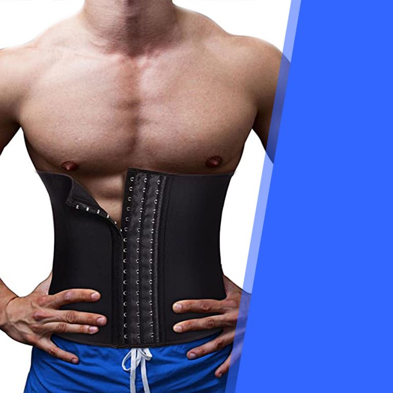 ShapeMate Mens Latex Waist Trainer with 9 Steel Bones