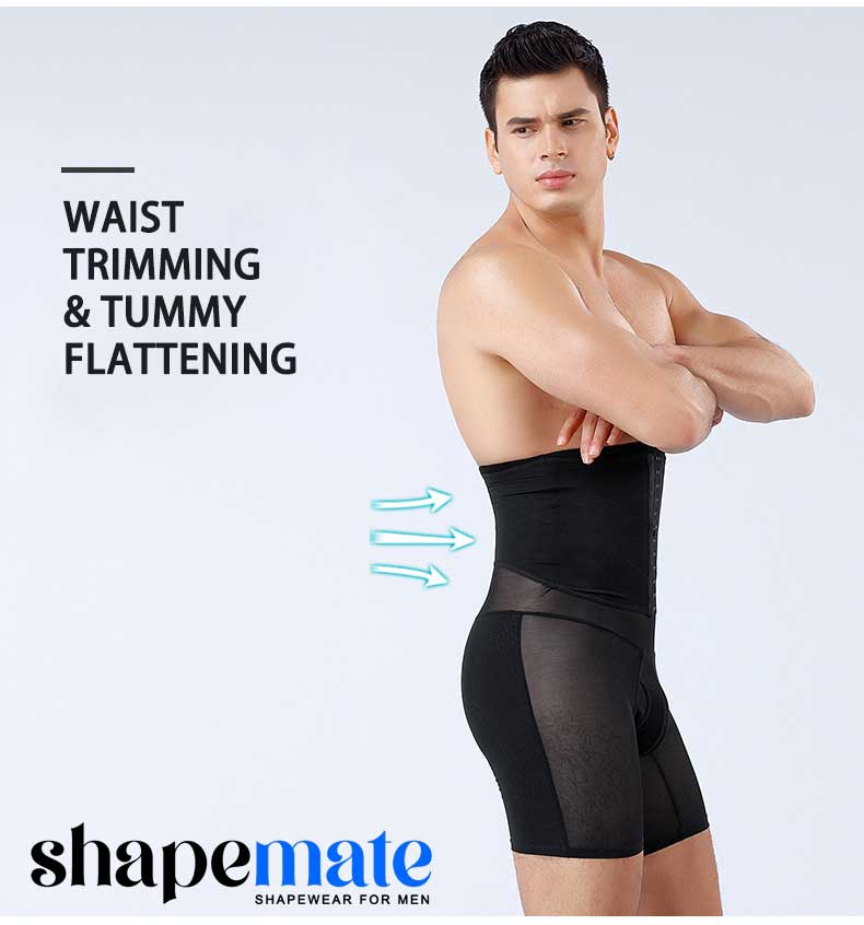 ShapeMate Mens Seamless Tummy Flattening Shorts - ShapeMate