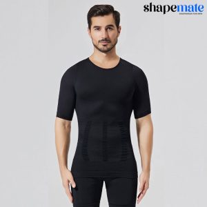 ShapeMate Mens Tummy Flattening Compression T-Shirt