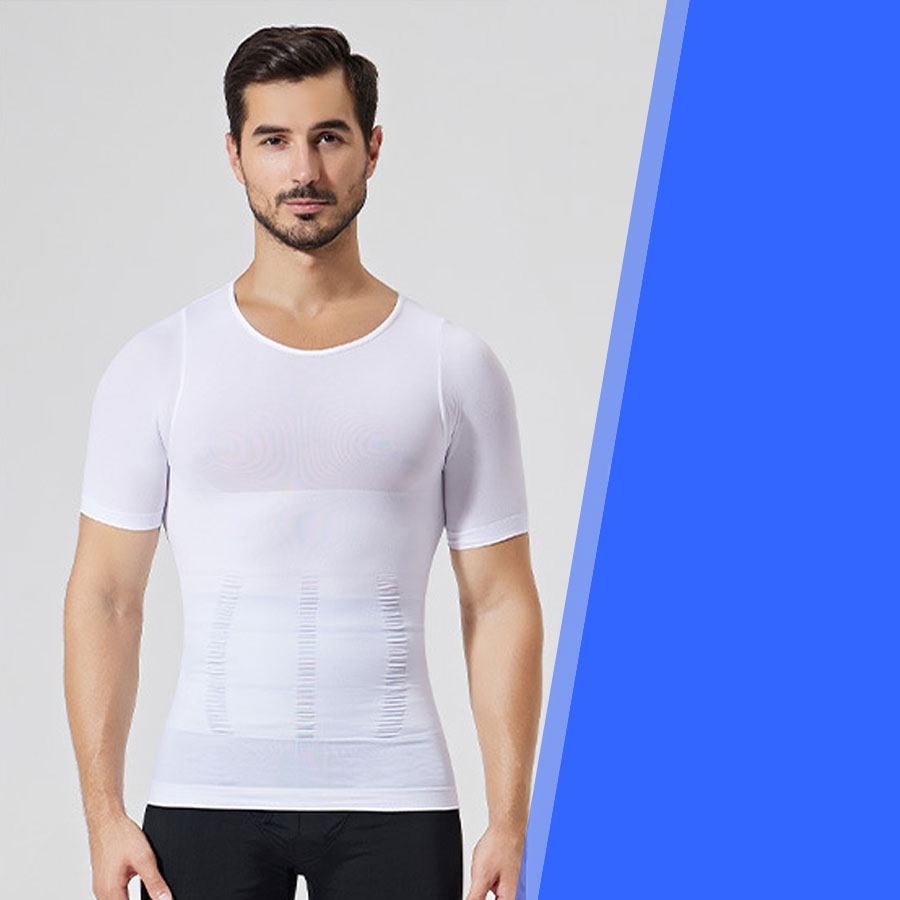 ShapeMate Mens Tummy Flattening Compression T-Shirt - ShapeMate